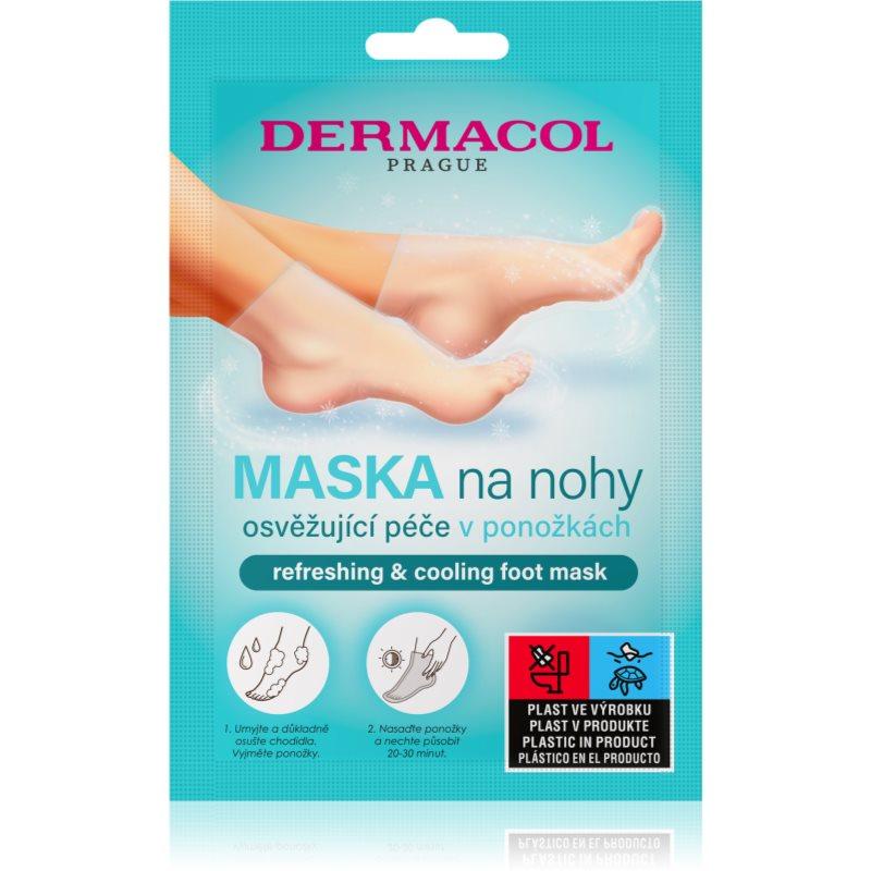 Dermacol Refreshing & Cooling regenerační maska na chodidla ve formě ponožek s osvěžujícím účinkem 1 pár