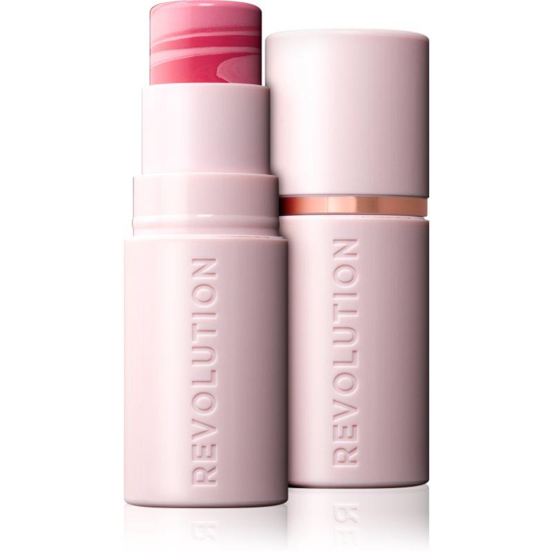 Makeup Revolution Skin Silk Blush Stick krémová tvářenka v tyčince odstín Light Pink Marble 4.5 g