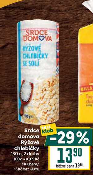Srdce domova Rýžové chlebíčky 130 g