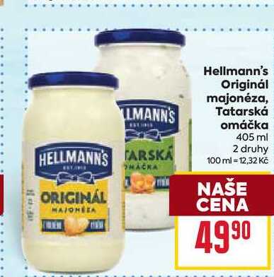 Hellmann's Originál majonéza, Tatarská omáčka 405 ml