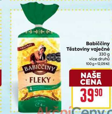 Babiččiny Těstoviny vaječné 330 g 
