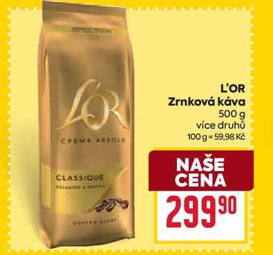 L'OR Zrnková káva 500 g 