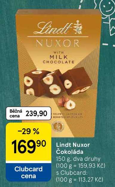 Lindt Nuxor Čokoláda, 150 g 