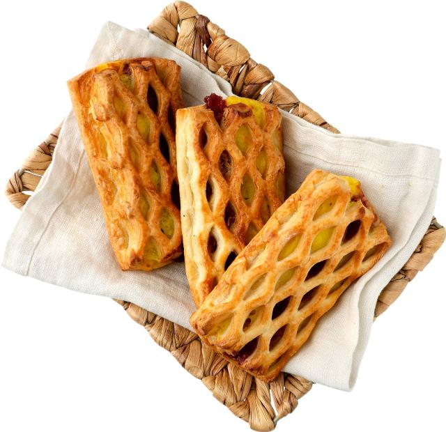 Mřížka pudink a jahody