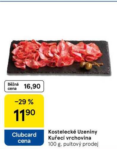 Kostelecké Uzeniny Kuřecí vrchovina, 100 g