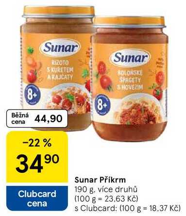 Sunar Příkrm, 190 g, více druhů  