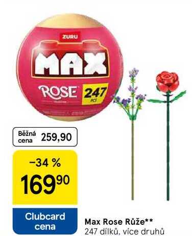 Max Rose Růže, 247 dílků, více druhů 
