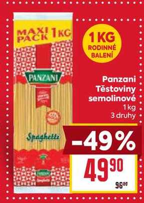 Panzani Těstoviny semolinové 1 kg 