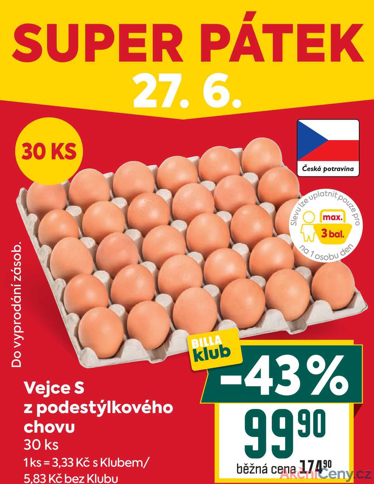 Vejce S z podestýlkového chovu 30 ks 