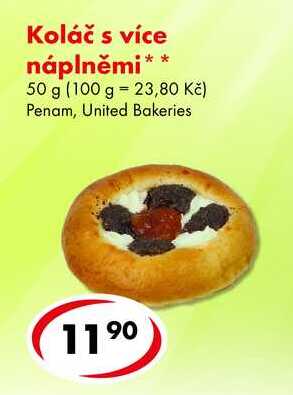 Koláč s více náplněmi, 50 g