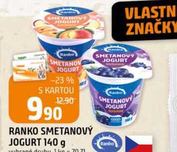 RANKO SMETANOVÝ JOGURT 140 g