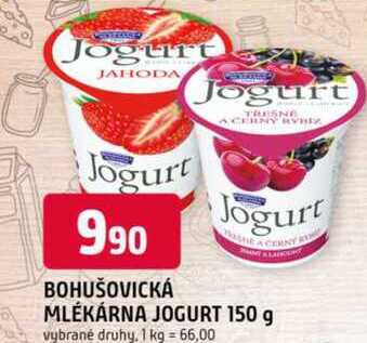 BOHUŠOVICKÁ MLÉKÁRNA JOGURT 150 g 