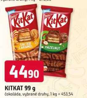 KITKAT 99 g čokoláda, vybrané druhy