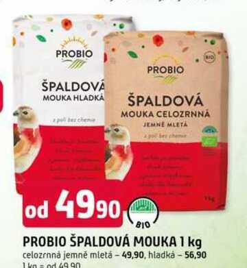 PROBIO ŠPALDOVÁ MOUKA 1 kg 