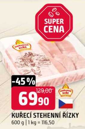 Kuřecí stehenní řízky chlazené 600g