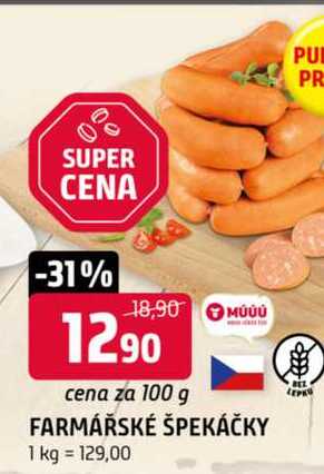 Farmářské špekáčky 100g