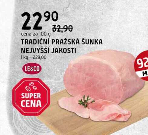 Tradiční pražská šunka nejvyšší jakosti 100g