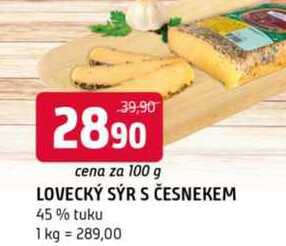 Lovecký sýr s česnekem 100g