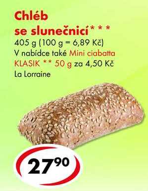 Chléb se slunečnicí, 405 g 