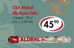 CBA Alobal hliniková fólie, 20 m  