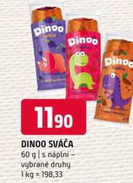 Dinoo sváča 60 g s náplní vybrané druhy 