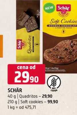 Schör 40 g Quadritos 210 g Soft cookies 