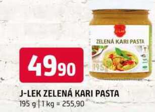 J-LEK ZELENÁ KARI PASTA 195 g
