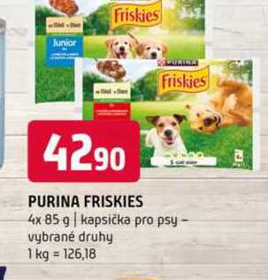 Purina friskies 4x 85 g kapsička pro ps vybrané druhy