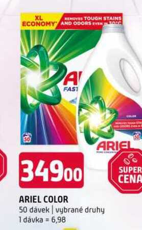 Ariel na praní 50 dávek, vybrané druhy 2750ml