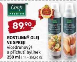 Rostlinný olej ve spreji vícedruhový s příchutí bylinek 250 ml 