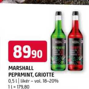 Marshall peprmint griotte 0,5l likér-vol. 18-20%