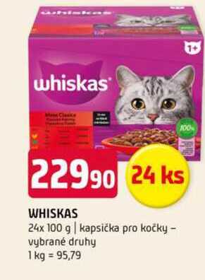 Whiskas 24x 100 g kapsička pro kočky vybrané druhy