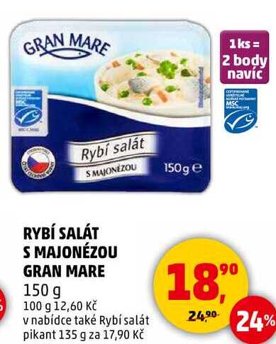 RYBÍ SALÁT S MAJONÉZOU GRAN MARE, 150 g  