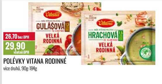 POLÉVKY VITANA RODINNÉ 90g-184g 