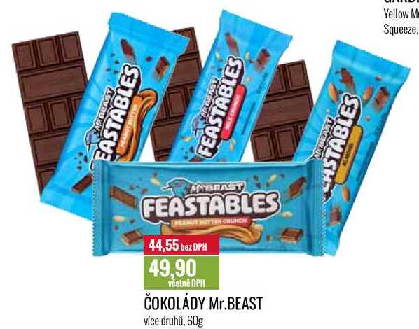 ČOKOLÁDY Mr.BEAST 60g