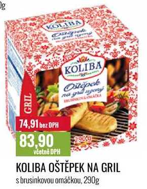 KOLIBA OŠTĚPEK NA GRIL 290g 