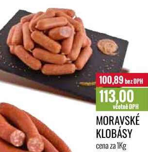 MORAVSKÉ KLOBÁSY cena za 1Kg 