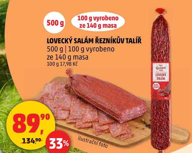 LOVECKÝ SALÁM ŘEZNÍKŮV TALÍŘ, 500 g 