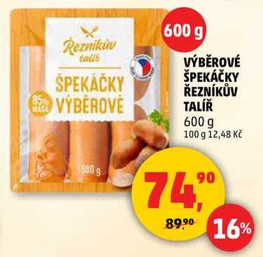 VÝBĚROVÉ ŠPEKÁČKY ŘEZNÍKŮV TALÍŘ, 600 g 