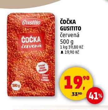 ČOČKA GUSITITO červená, 500 g 