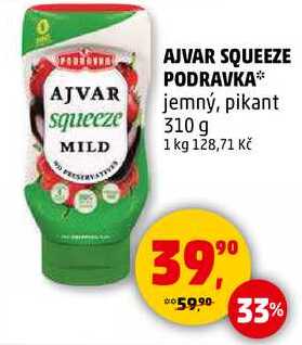 AJVAR SQUEEZE PODRAVKA jemný, pikant, 310 g  