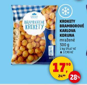 KROKETY BRAMBOROVÉ KARLOVA KORUNA mražené, 300 g  