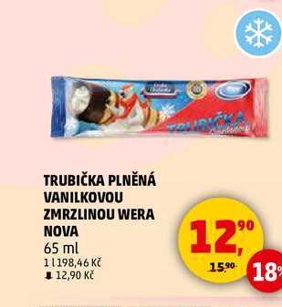TRUBIČKA PLNĚNÁ VANILKOVOU ZMRZLINOU WERA NOVA, 65 ml 