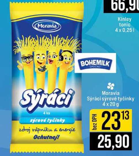 Moravia Sýráci sýrové tyčinky 4 x 20 g