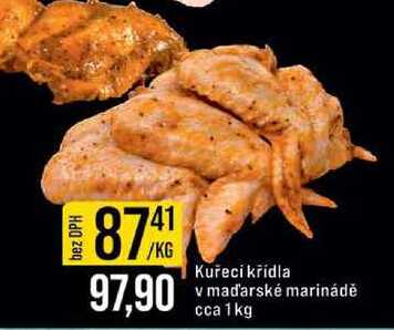 Kuřecí křídla v maďarské marinádě cca 1kg 