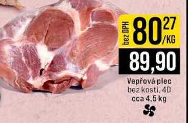 Vepřová plec bez kosti, 40 cca 4,5 kg 1kg