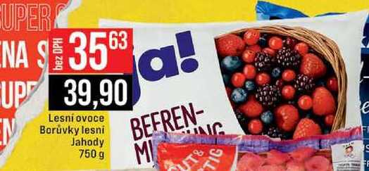 Lesní ovoce Borůvky lesní Jahody 750 g