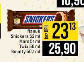 Nanuk Snickers 53 ml Mars 51 ml Twix 50 ml Bounty 50,1 ml 