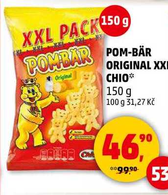 Pom-Bär Original smažený bramborový snack solený, 150 g