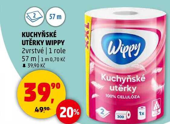 KUCHYŇSKÉ UTĚRKY WIPPY, 2vrstvé 